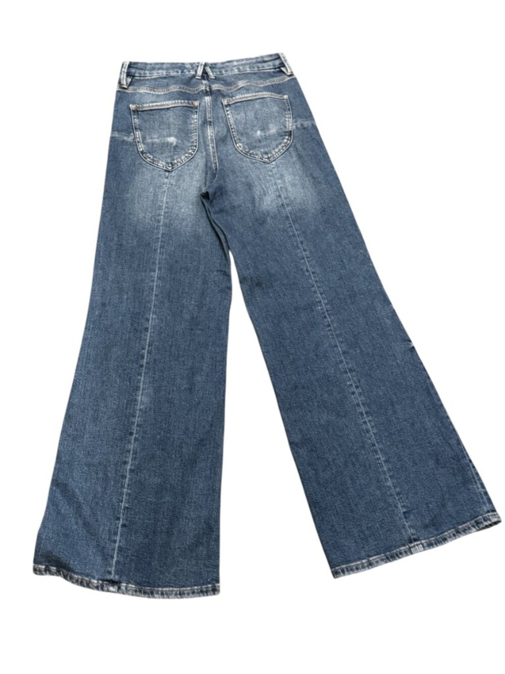 Good American Good Waist Palazzo Seamed Jeans Women’s Size 8 - Picture 4 of 5